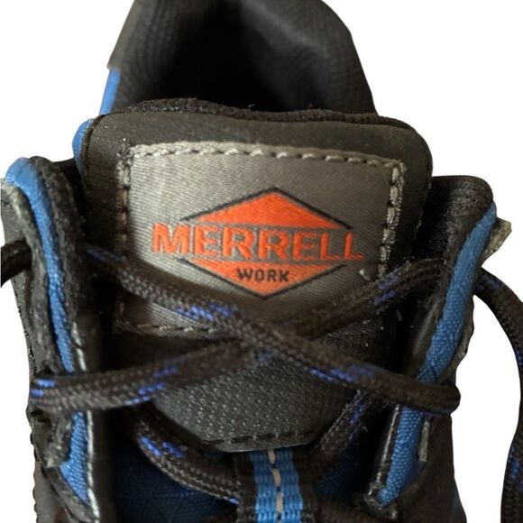 Merrill Men's Black and Blue Work Shoes Size 6.5 - Picture 6 of 15